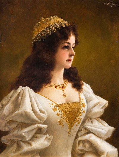 Retrato de menina Oriental. de Moritz Stifter